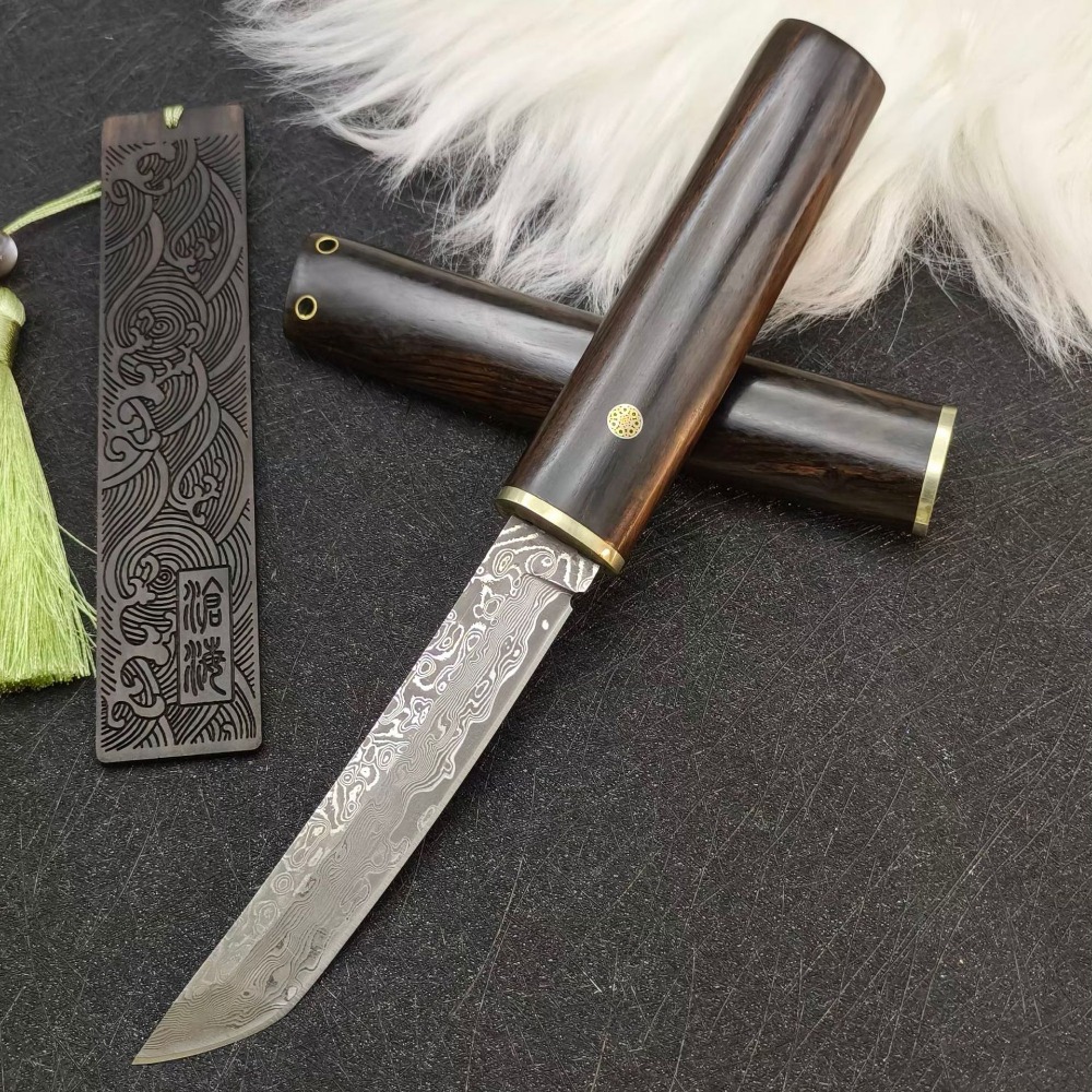 Woodworking In Japanese - High Hardness VG10 Damascus Tanto Blade