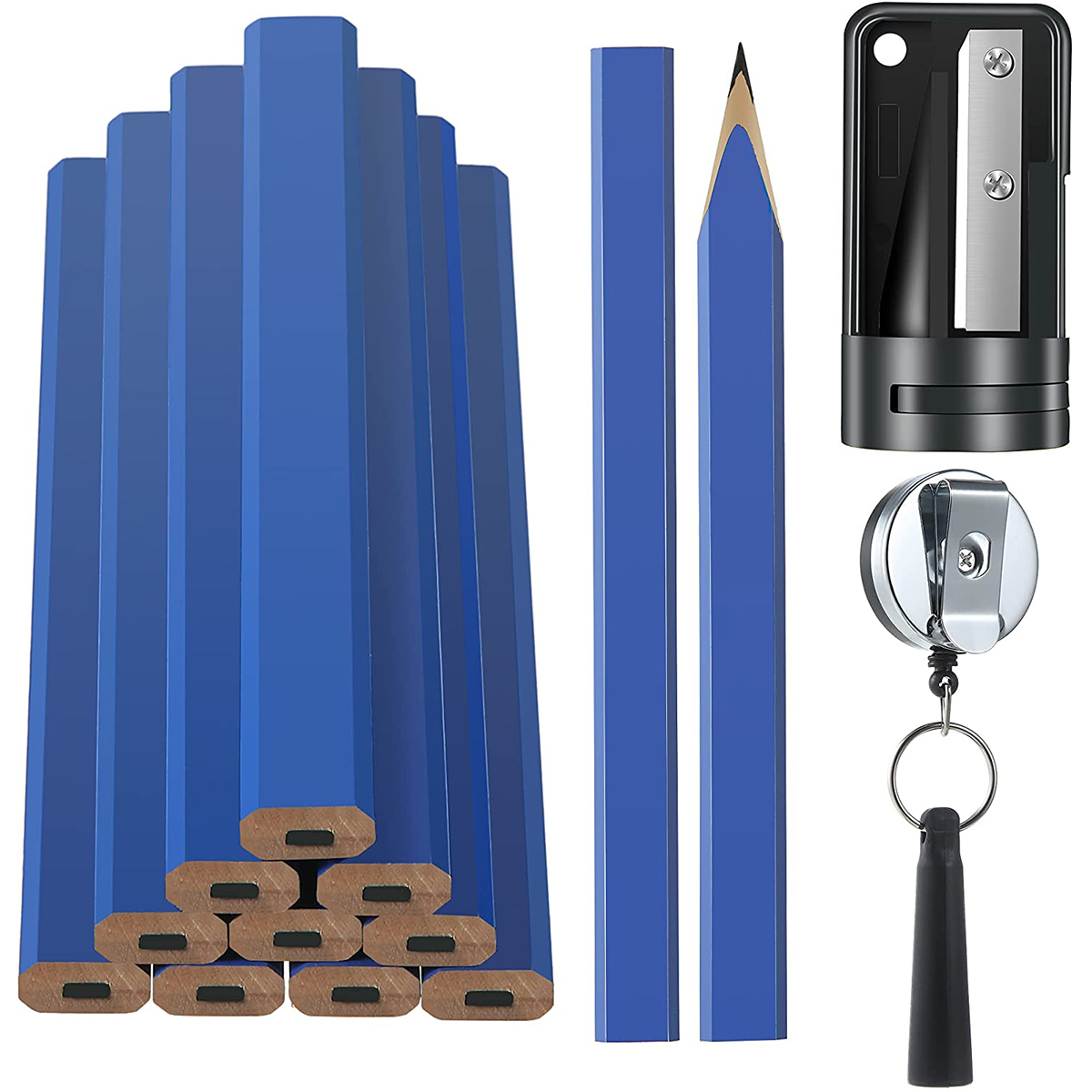 12Pcs Octagonal Square Pencil  - Woodworking Marking Knife 评论和价格