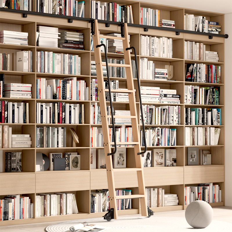 Rolling Library Ladder Hardwar - Woodworking Lofts 评论和价格