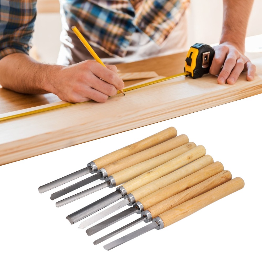 8PCS HSS Steel Wood Turning Ch - Skew Chisel Wood 评论和价格