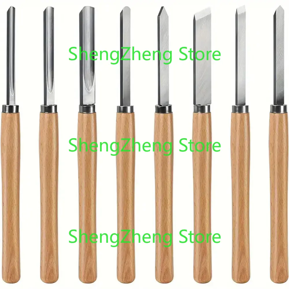 8Pcs Professional Wood Turning - Skew Chisel Wood 评论和价格