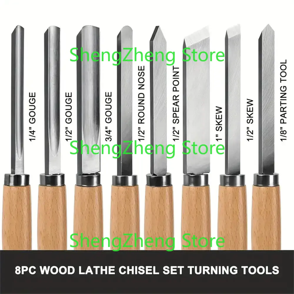 8Pcs Professional Wood Turning - Skew Chisel Wood 评论和价格