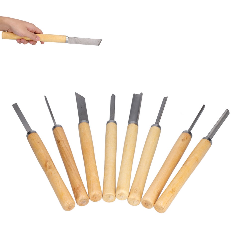 8PCS HSS Steel Wood Turning Ch - Skew Chisel Wood 评论和价格