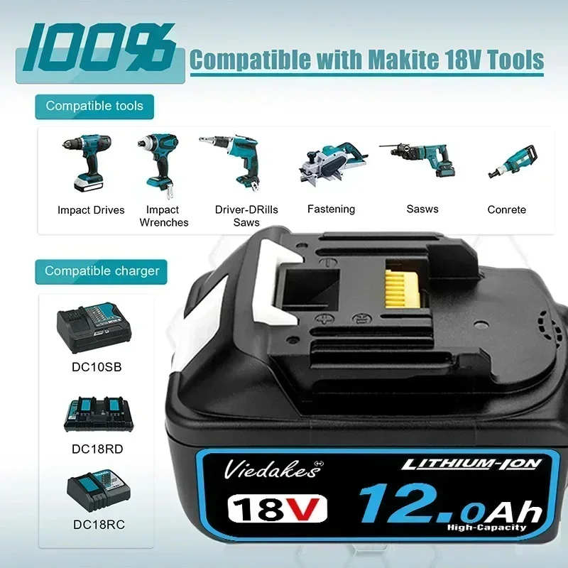 For Makita 18V Battery 12.0Ah  - Makita Drill Ddf484 评论和价格