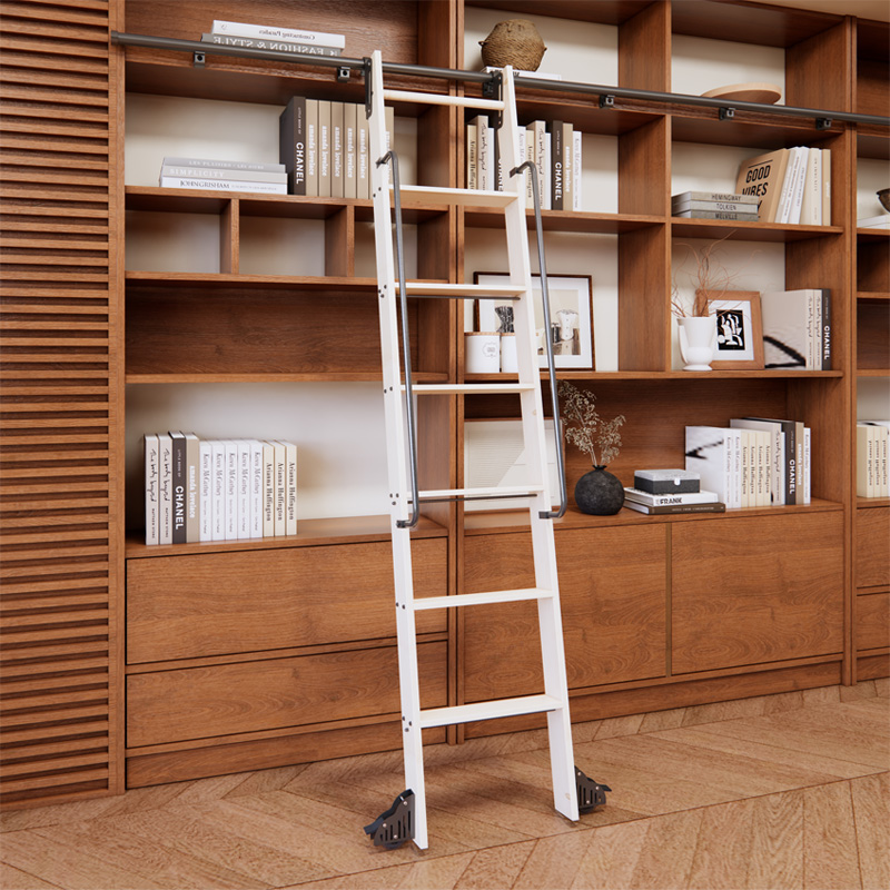 Rolling Library Ladder Hardwar - Woodworking Lofts 评论和价格