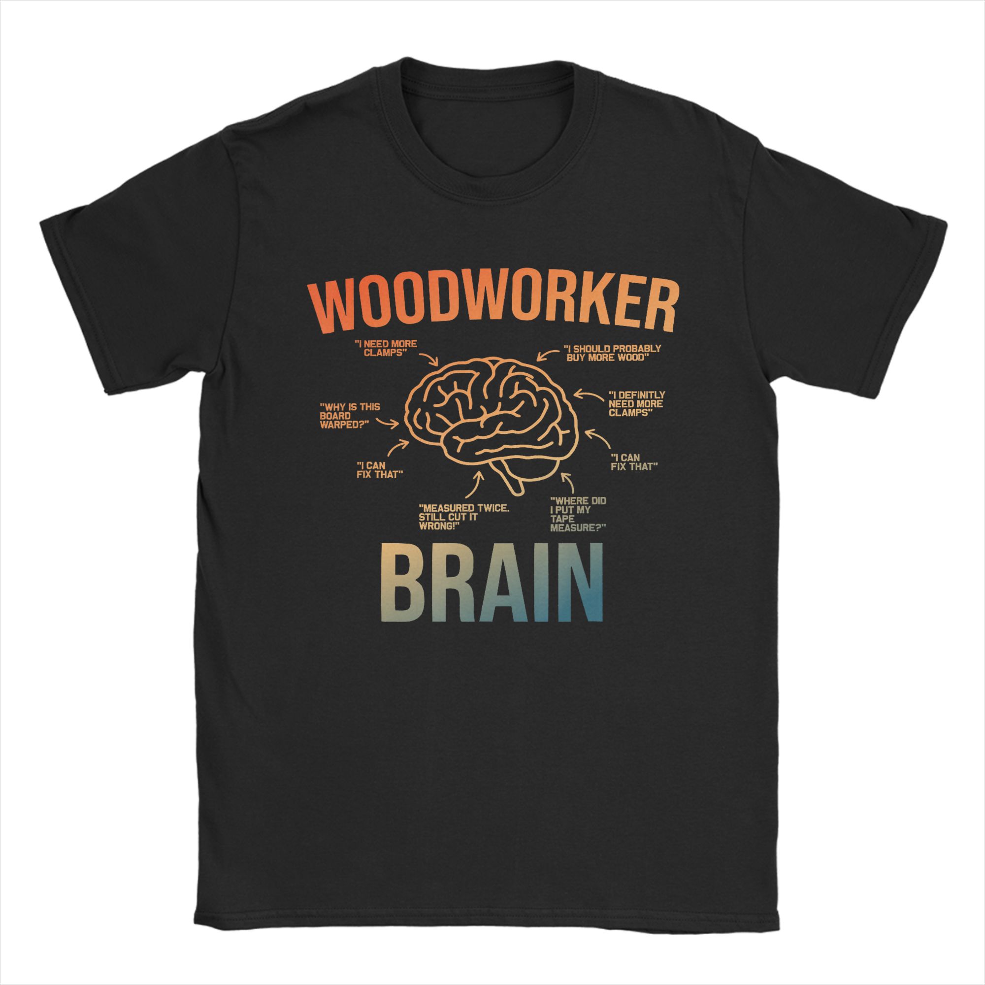 Men T-Shirt Woodworker Brain F - Woodworking Gift Ideas 评论和价格