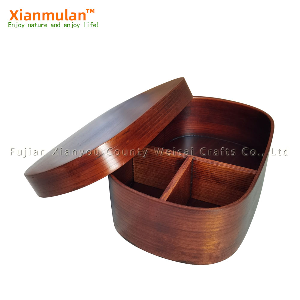 Natural Wooden Bento Box Squar - Woodworking In Japanese 评论和价格