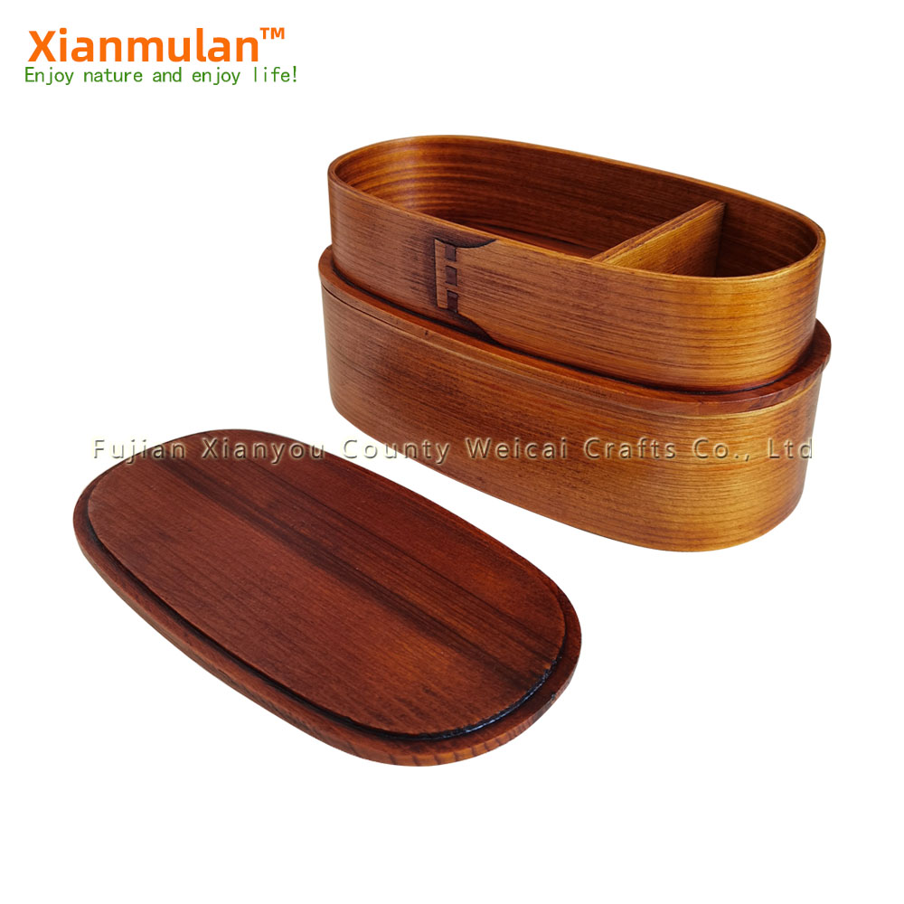 Natural Wooden Bento Box Squar - Woodworking In Japanese 评论和价格