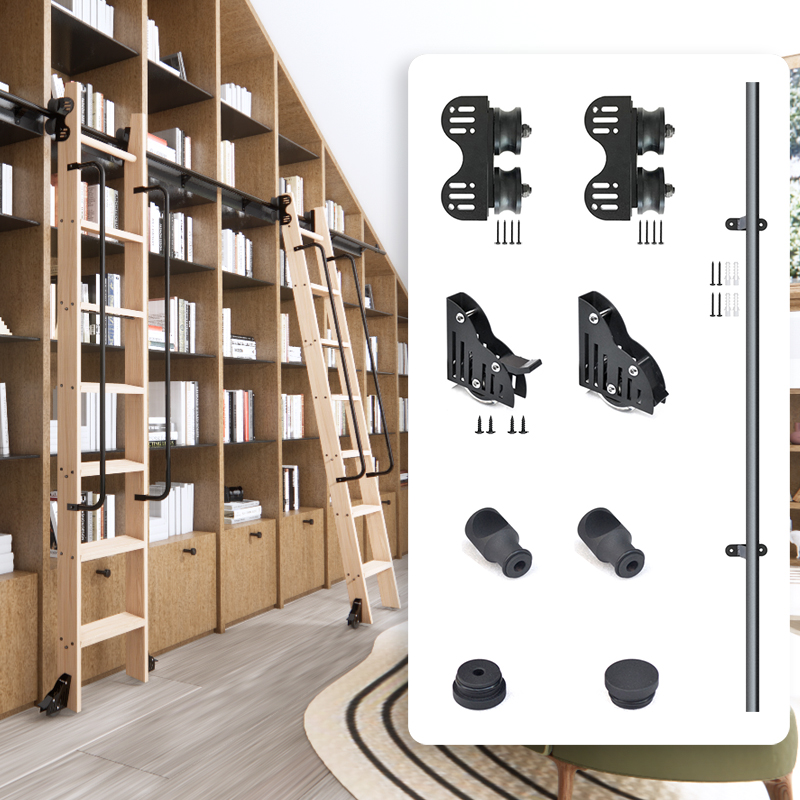 Rolling Library Ladder Hardwar - Woodworking Lofts 评论和价格