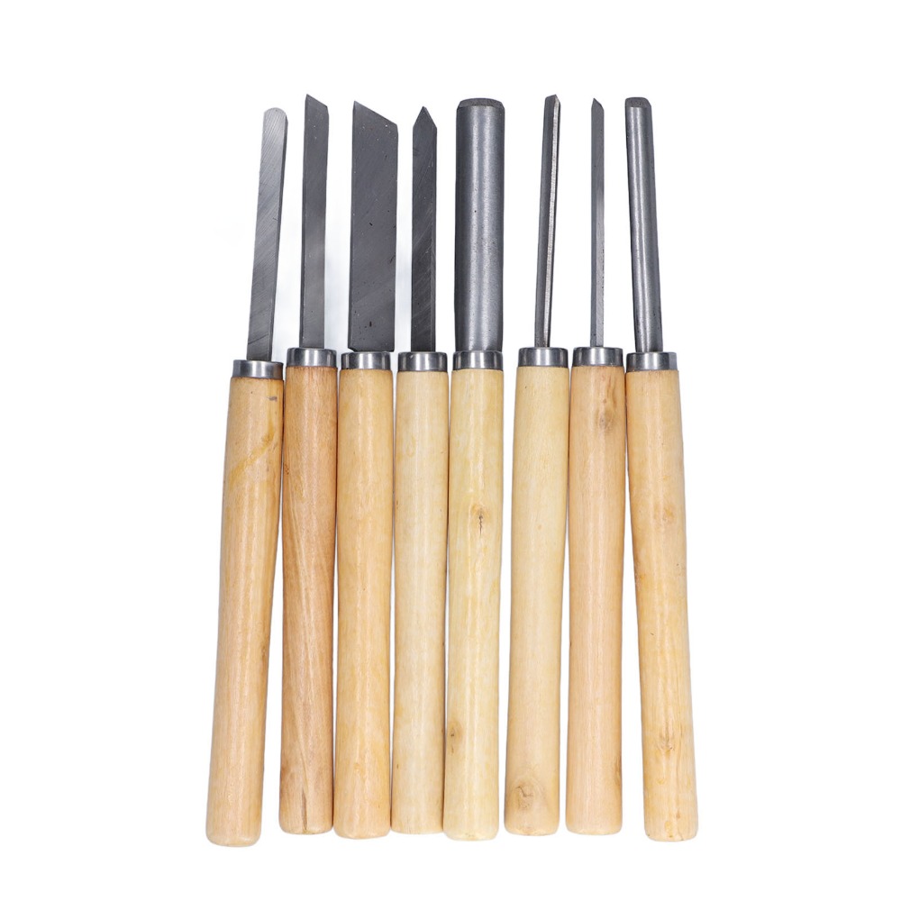 8PCS HSS Steel Wood Turning Ch - Skew Chisel Wood 评论和价格