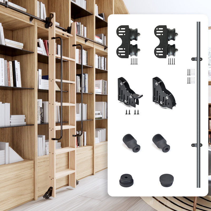 Rolling Library Ladder Hardwar - Woodworking Lofts 评论和价格